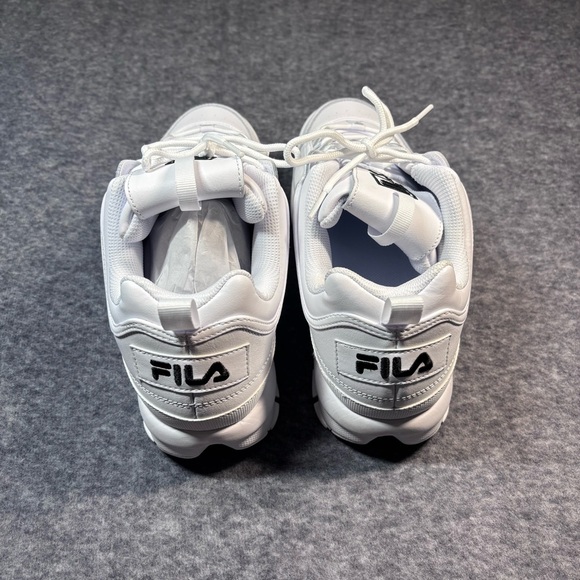 Fila Disruptor II Premium White and Black Sneakers - Picture 5 of 16